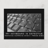 Ik blijf op ontsnapping drukken, maar ik zit hier briefkaart (Voorkant)