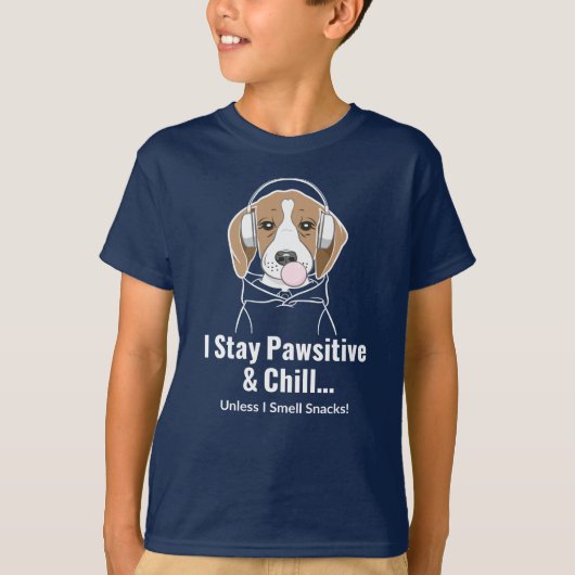 Ik blijf passief en chil... Beagle Funny Dog T-shirt (Voorkant)