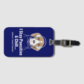 Ik blijf passief en chill Beagle Funny Dog Bagagelabel (Voorkant (horizontaal))
