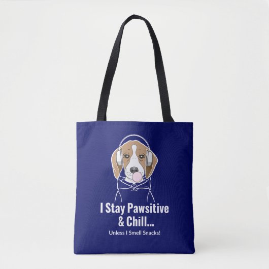 Ik blijf passief en chill Beagle Funny Dog Draagtas (Voorkant)