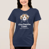 Ik blijf passief en chill Beagle Funny Dog Tri-Blend Shirt (Voorkant)