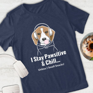 Ik blijf passief en chill Beagle Funny Dog Tri-Blend Shirt