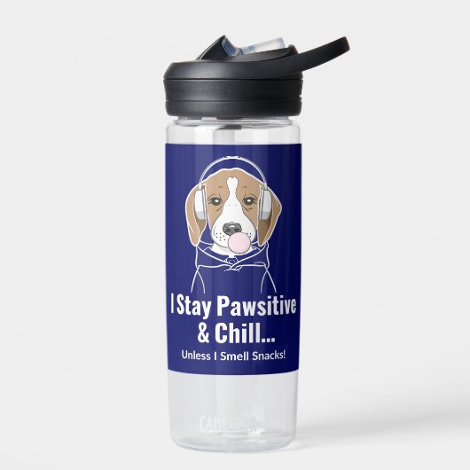 Ik blijf passief en chill Beagle Funny Dog Waterfles (Links)