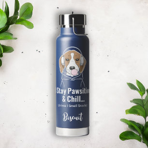 Ik blijf passief en kil hond grappige beagle waterfles