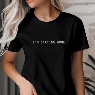 Ik blijf thuis, introvert, homebody, minimalist t-shirt
