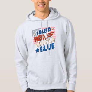 Ik Bloed Rood, Wit & Blauw – Vette Patriottische h Hoodie