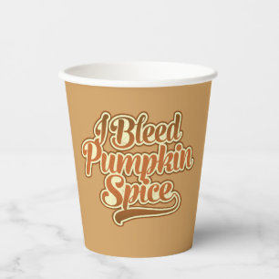 Ik bloede pompoen kruiden papier cup papieren bekers