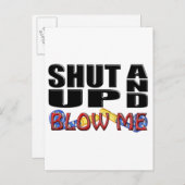 IK BLOEG EN BLOEK ME (partijvoordeel) Uitnodiging Briefkaart (Voorkant / Achterkant)