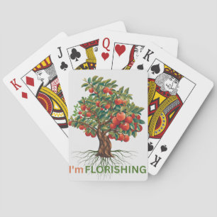 Ik bloei – Gewortelde groei Inspiratieboom Pokerkaarten