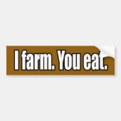 Ik Boerderij dat je Bumpersticker eet (Voorkant)