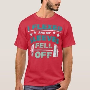 Ik boog en de sleeves vielen eraf met mijn bui. t-shirt