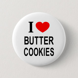 Ik ❤️ BOTERKOEKJES Ik HOU VAN BOTERKOEKJES Ik HEB  Ronde Button 5,7 Cm