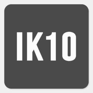 IK, botsbeveiliging, IK-score, IK10 Vierkante Sticker