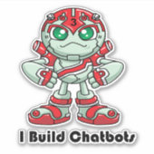 Ik bouw chatten sticker (Voorkant)