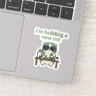 Ik Bouw Een Nieuwe Ik Sticker Schattige Kat Motiv