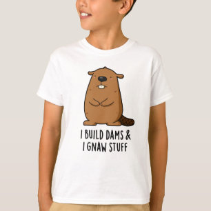 Ik bouwde dams en ik gooi de grappige Beaver Pun. T-shirt