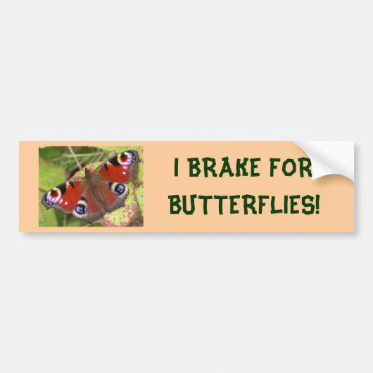IK BRAK VOOR BOTERFLIES-bumpersticker Bumpersticker (Voorkant)