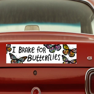 IK BRAK VOOR BOTERFLIES-Waterverf Bumpersticker