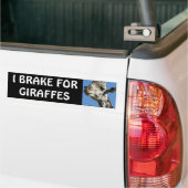 IK BRAK VOOR GIRAFFES BUMPERSTICKER (Op Truck)