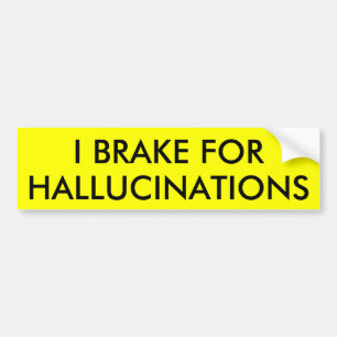 IK BRAK VOOR HALLUCINATIES BUMPERSTICKER