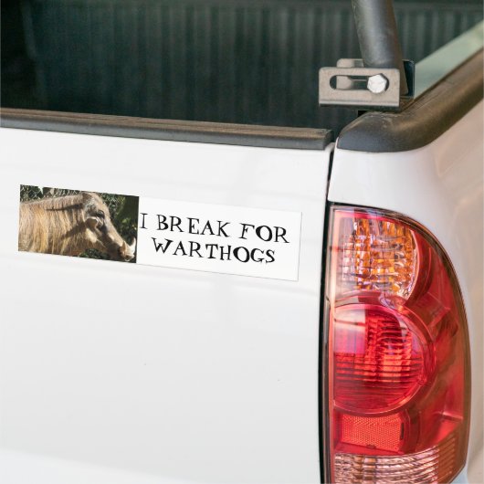 IK BREAK NAAR WARTHOGS BUMPERSTICKER (Op Truck)