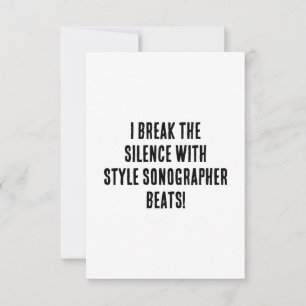 Ik breek de stilte met stijl - Sonograaf beats Bedankkaart