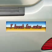 Ik breek voor ruïnes bumpersticker (Op auto)
