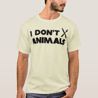Ik brei geen efork-dieren t-shirt