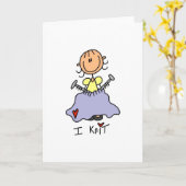 Ik brei kaart (Gele Bloem)