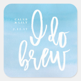 Ik brouw bier label, bruiloft fles label