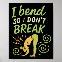 Ik Buig Dus Breek Niet Yoga Mindvol Grafisch