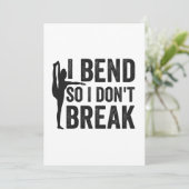 Ik buig zodat ik geen grappig yoga cadeau verbreek kaart (Staand voorkant)