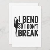 Ik buig zodat ik geen grappig yoga cadeau verbreek kaart (Voorkant / Achterkant)