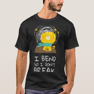Ik buig zodat ik niet Schattige breek met een kat T-shirt