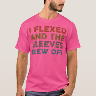 Ik buigde Sleeves blies af grappige bodybuilder we T-shirt