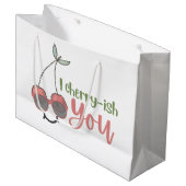 Ik Cherry-ish You Gift Bag Groot Cadeauzakje (Voorkant Gekanteld)