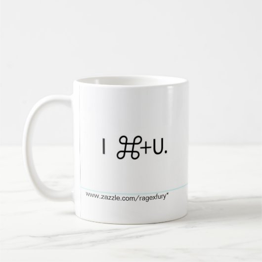 Ik cmd+U. Koffiemok (Links)