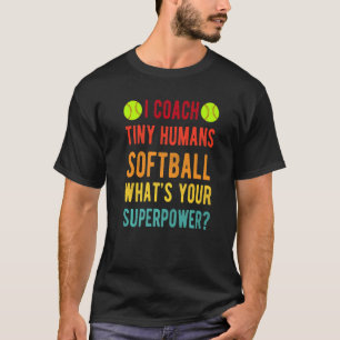 Ik Coach Tiny Humans Softball Superpower Kind PE S T-shirt
