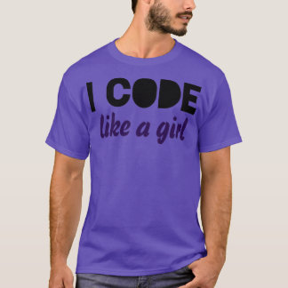 Ik code als een meisje t-shirt