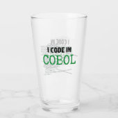 Ik code in COBOL.w Glas (Achterkant)