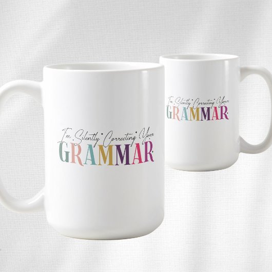 Ik corrigeer je Grammar stilletjes Koffiemok