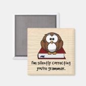 Ik corrigeer je Grammar Wise Owl. Magneet (Voorkant / Achterkant)