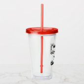 "Ik corrigeer je grammatica in stilte" grappig Acryl Drinkbeker (Rechts)