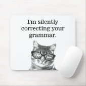 Ik corrigeer je grammatica kat mousepad. muismat (Met muis)
