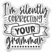 Ik corrigeer je grammatica. sticker (Voorkant)