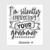 Ik corrigeer je grammatica. sticker (Vel)