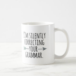 Ik corrigeer je grammaticale koffie-mok. koffiemok