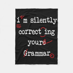 Ik Corrigeer Stilzwijgend Je Grammatica Middelbare Fleece Deken