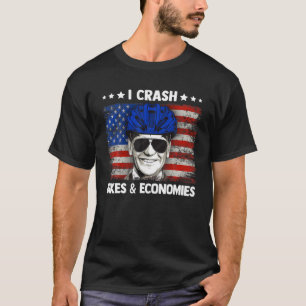 Ik crasht fietsen en bezuinigingen op een grappig  t-shirt