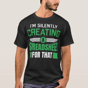 Ik Creëer daar stilletjes een spreadsheet voor T-shirt